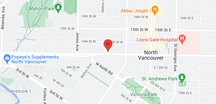 map of 3 252 W 13TH STREET